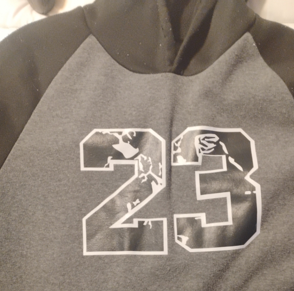 Men's Black and Gray Number Print Jacket